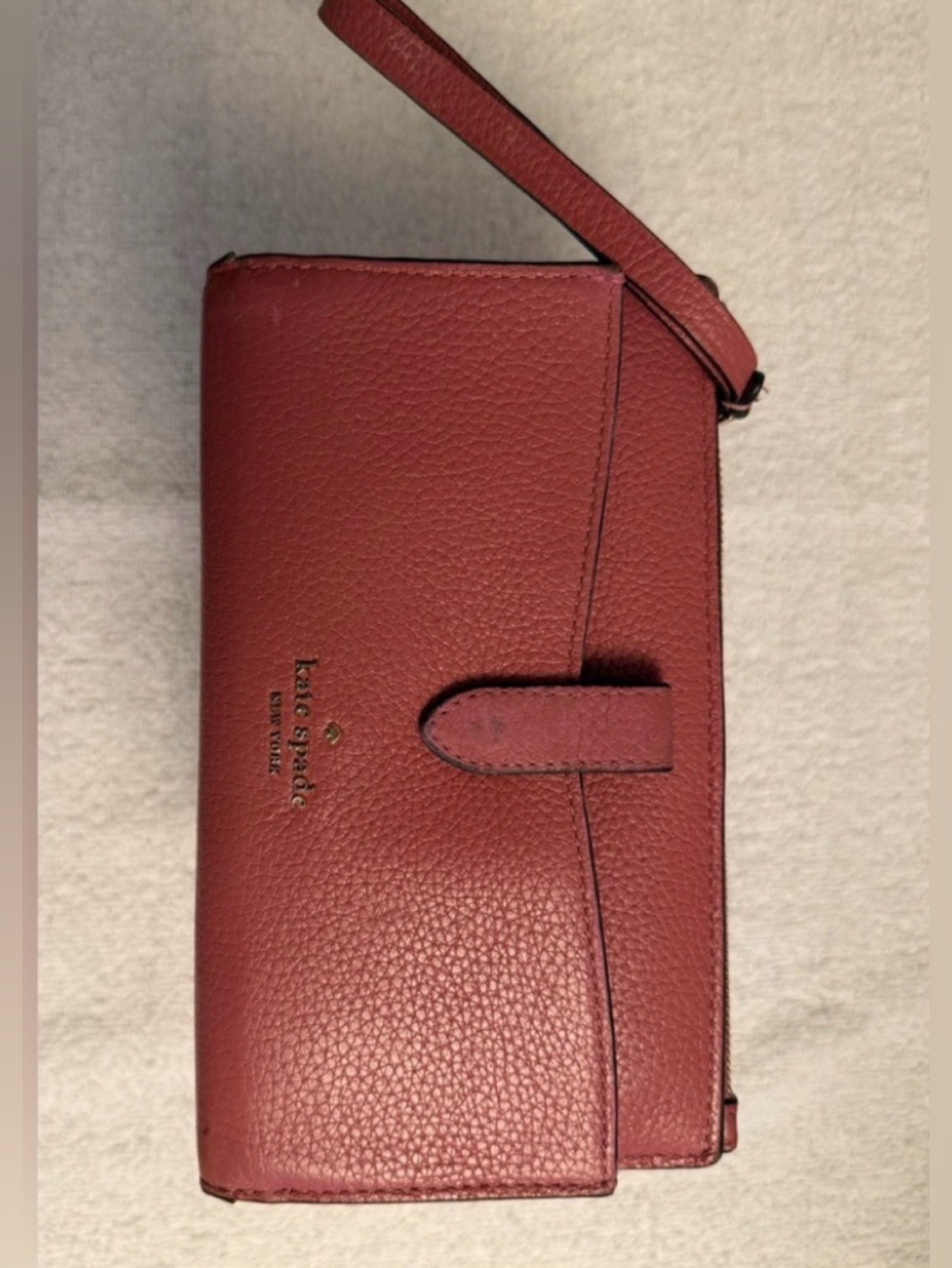 Kate ♠️ Spade Leather Wristlet Wallet – Dusty Rose